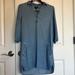 Soft Denim Popover Dress